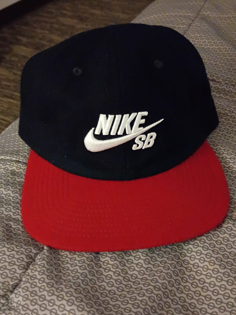 Nike SB Wool Black Cap with Brown Leather Strap and Silver Buckle